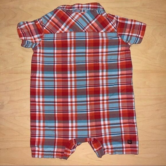 Tea Collection Baby Plaid Romper - Picture 2 of 6